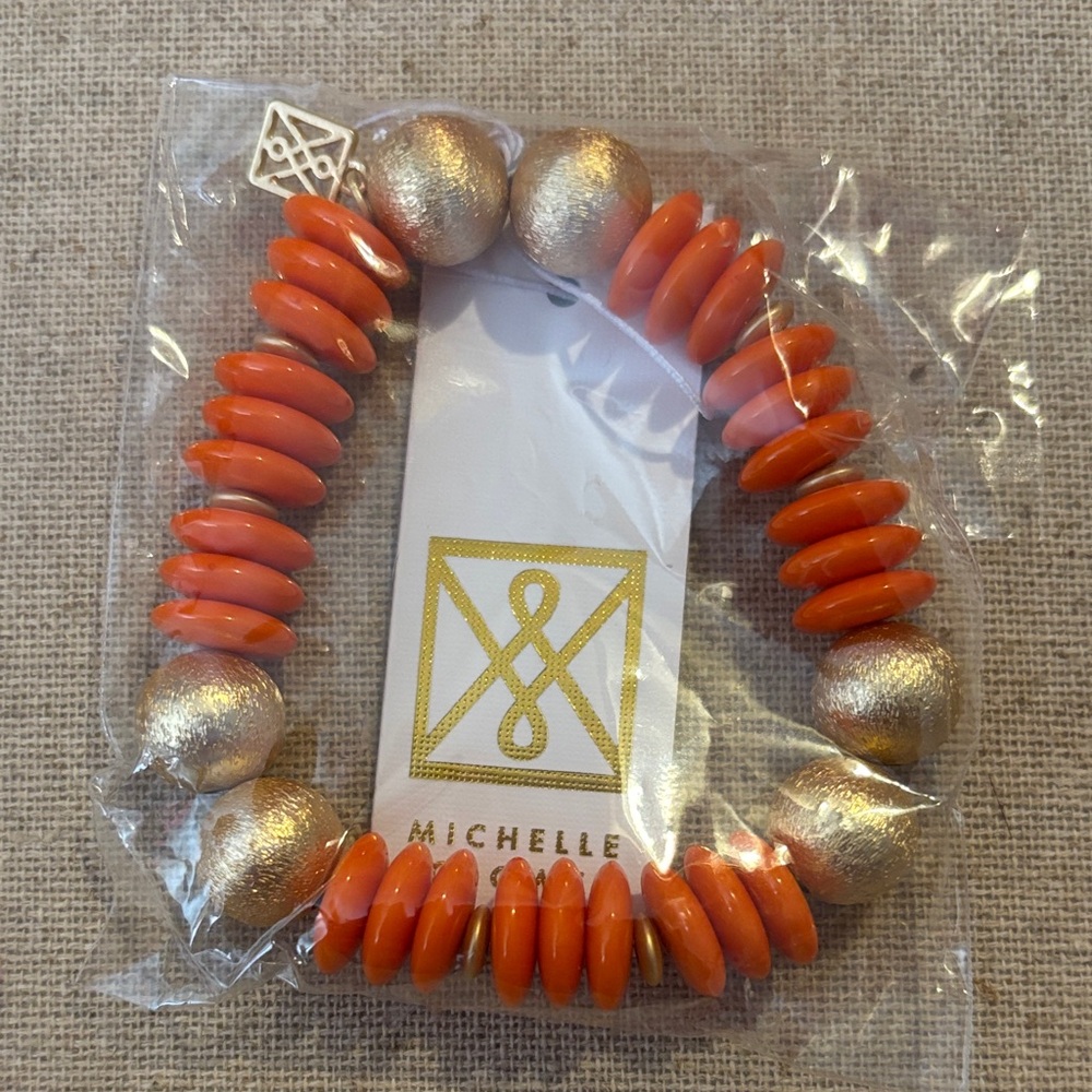Michelle Gold and Orange Bracelet